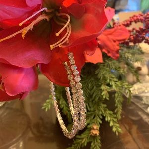 Rhinestone Hoop Earrings